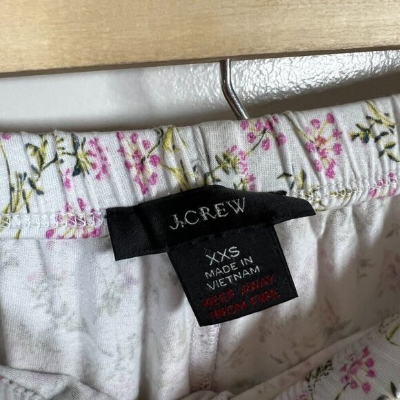 J.Crew Eco Dreamiest Short-Sleeve Pajama Set Size XXS Meadow Floral Lounge - Picture 10 of 14